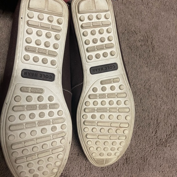 Cole Haan mens drivers fabric brwn/cream sz 11.5 - Picture 4 of 7